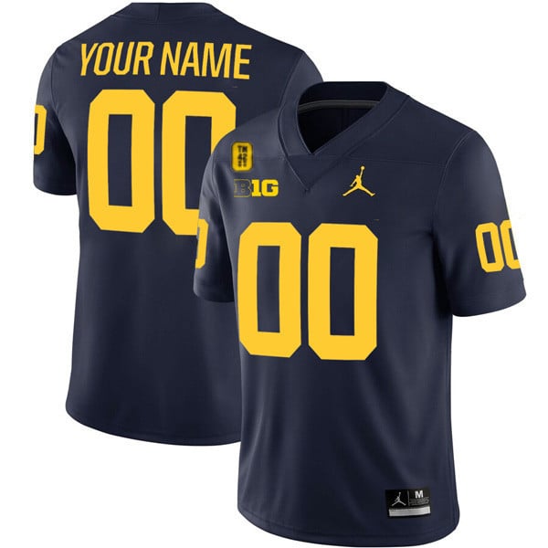 Michigan Wolverines TM 42 Patch Honor Tate Myre Custom Jersey - All Stitched