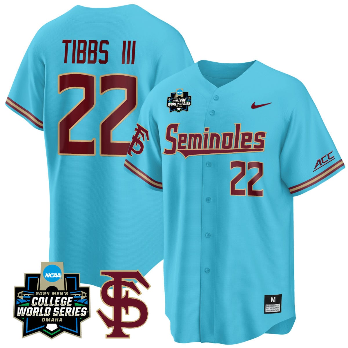 Men's Florida State Seminoles 2024 College World Series Vapor Premier Limited Jersey V1 - All Stitched
