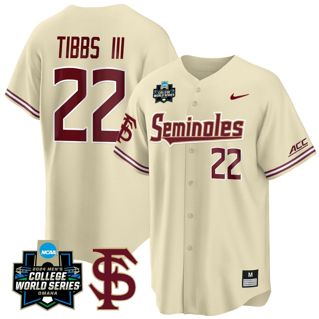 Men's Florida State Seminoles 2024 College World Series Vapor Premier Limited Jersey V1 - All Stitched