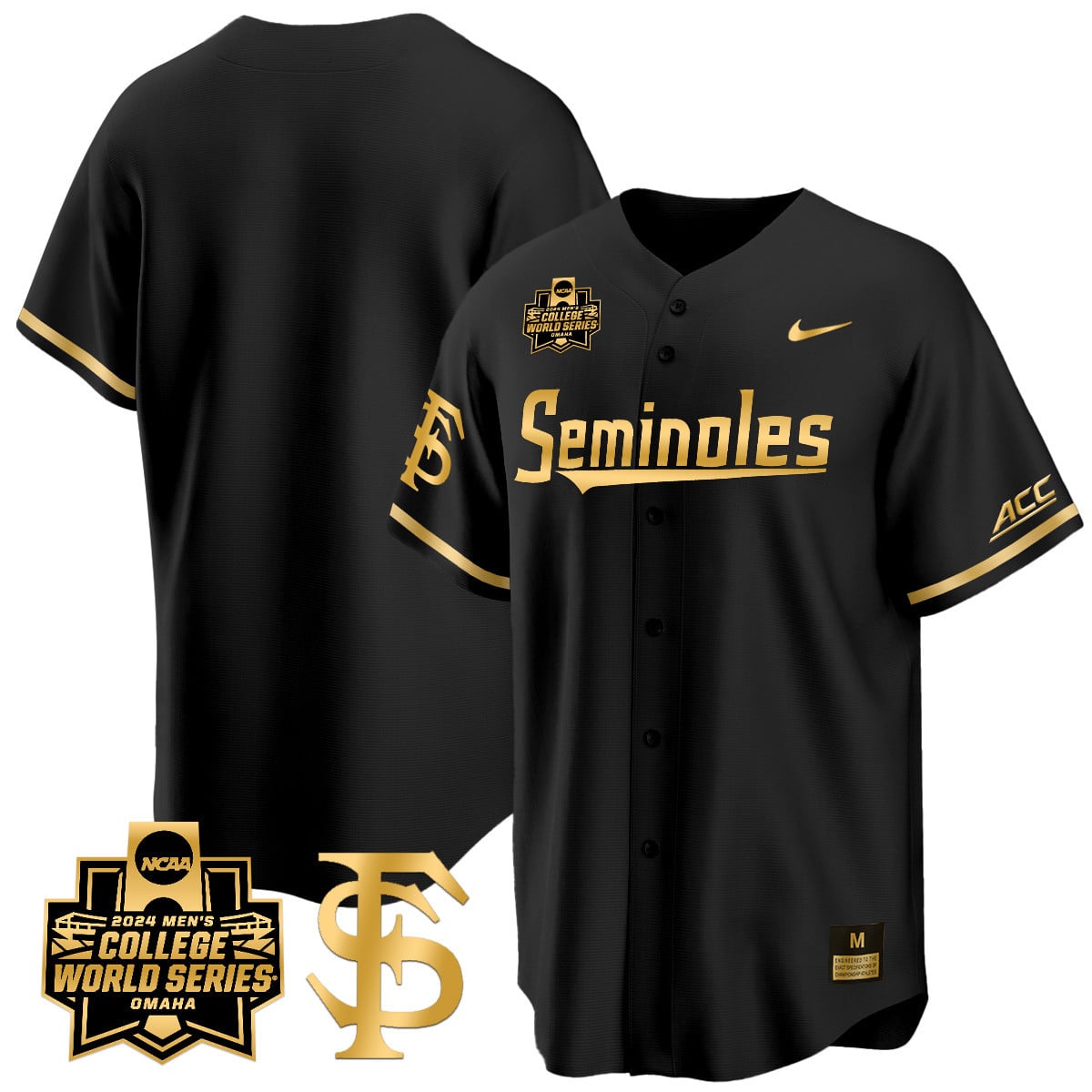 Men's Florida State Seminoles 2024 College World Series Vapor Premier Limited Jersey V1 - All Stitched