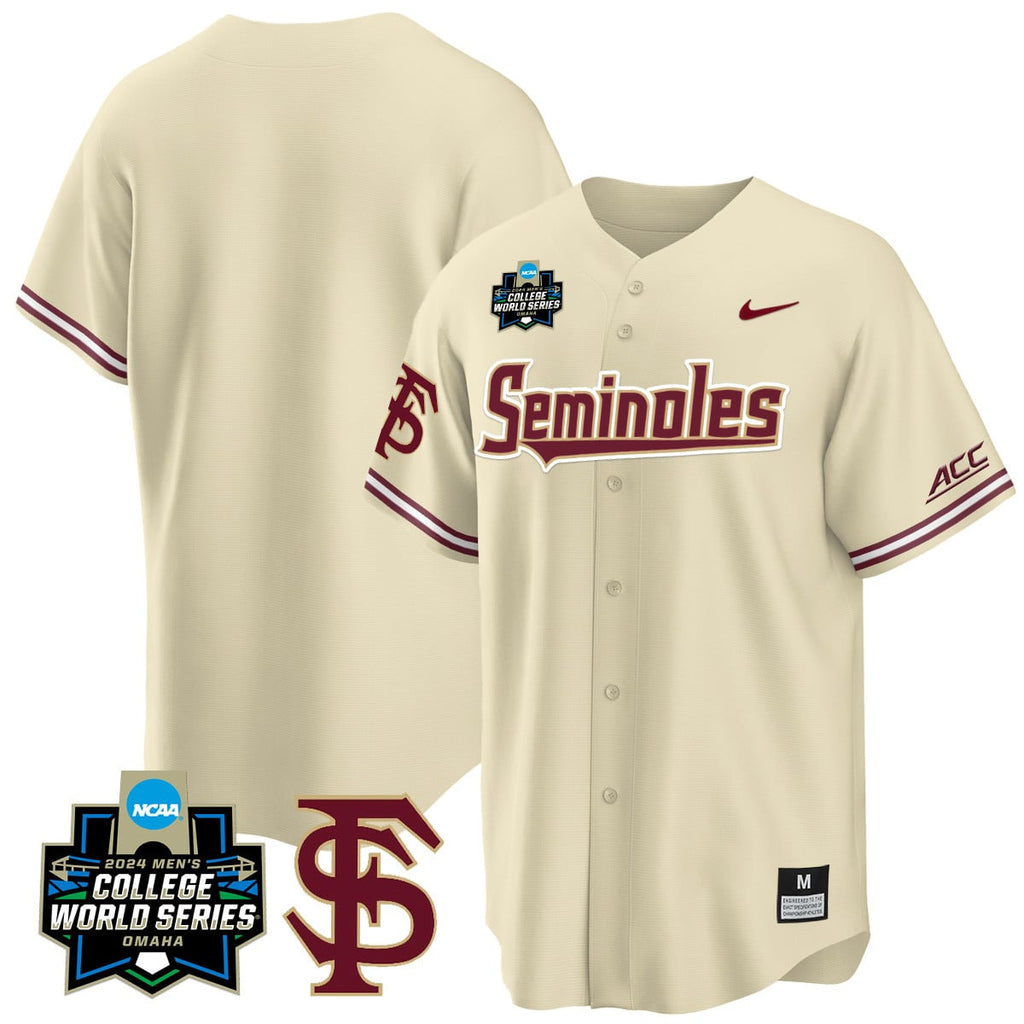 Men's Florida State Seminoles 2024 College World Series Vapor Premier Limited Jersey V1 - All Stitched