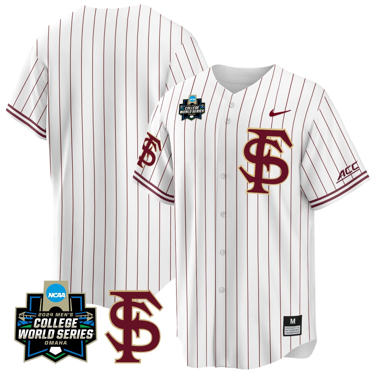 Men's Florida State Seminoles 2024 College World Series Vapor Premier Limited Jersey V1 - All Stitched