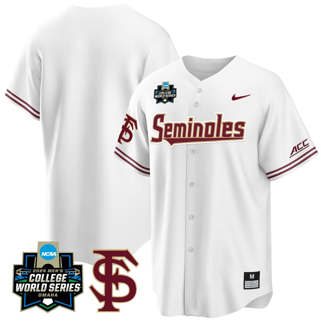 Men's Florida State Seminoles 2024 College World Series Vapor Premier Limited Jersey V1 - All Stitched