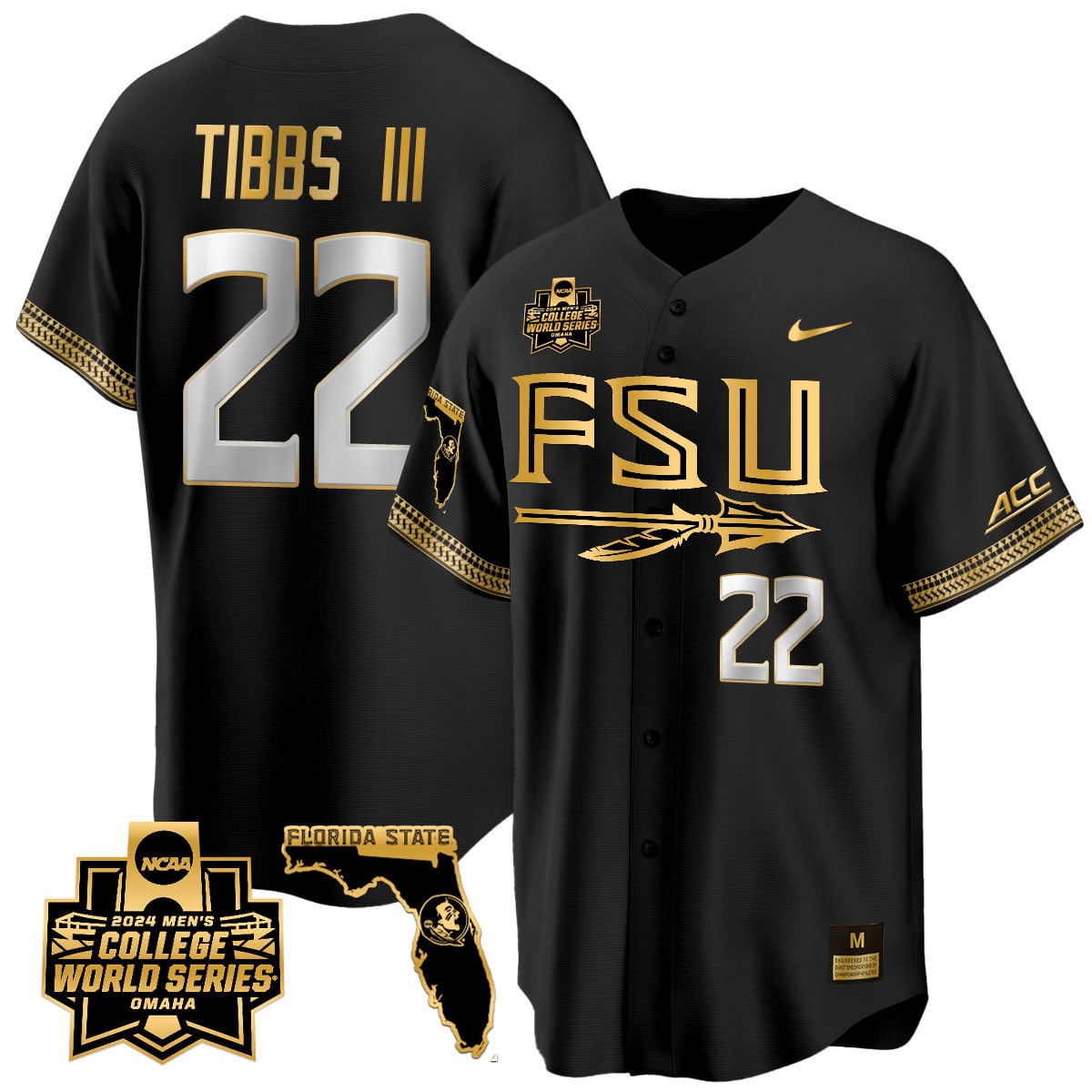Men's Florida State Seminoles 2024 College World Series Vapor Premier Limited Jersey V2 - All Stitched