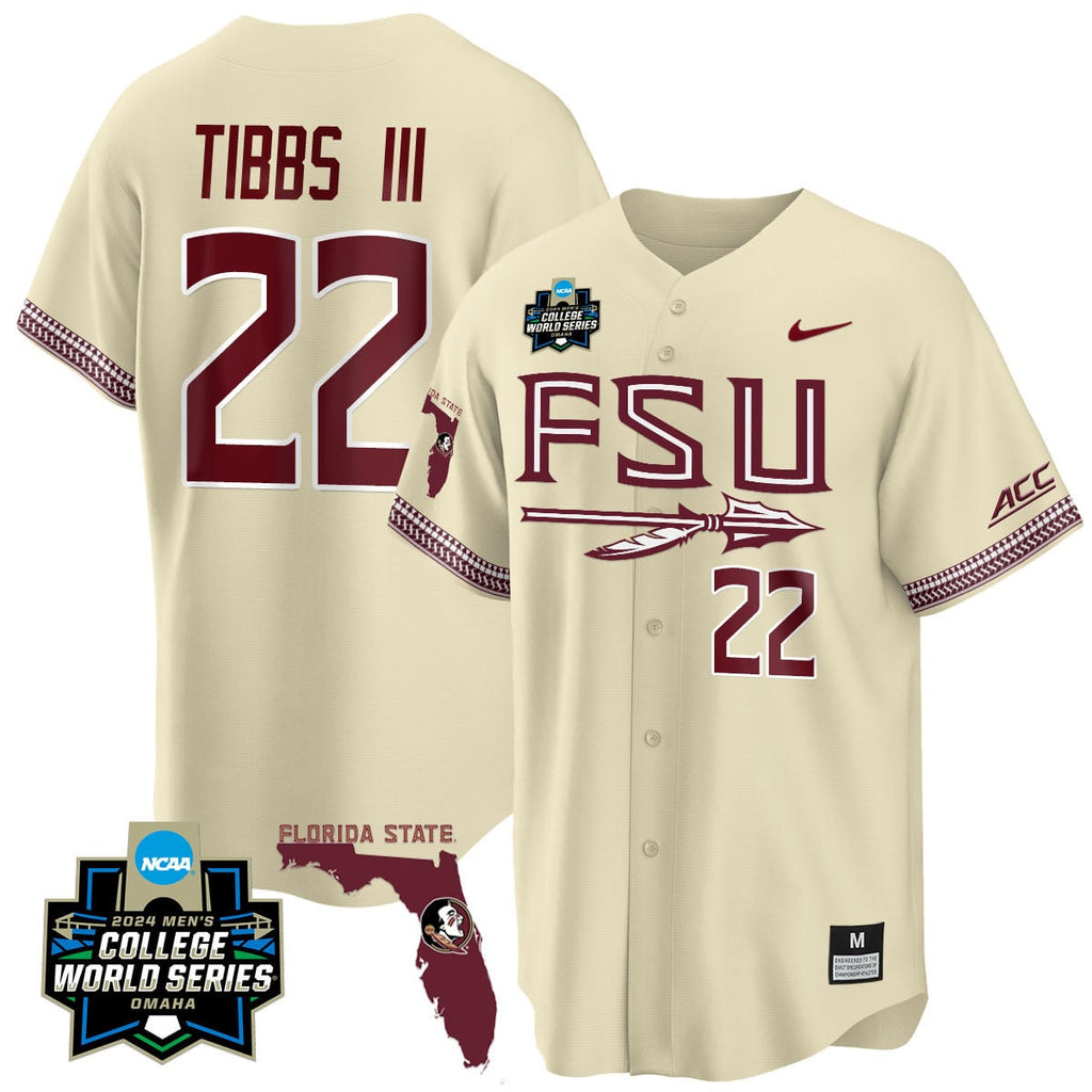 Men's Florida State Seminoles 2024 College World Series Vapor Premier Limited Jersey V2 - All Stitched