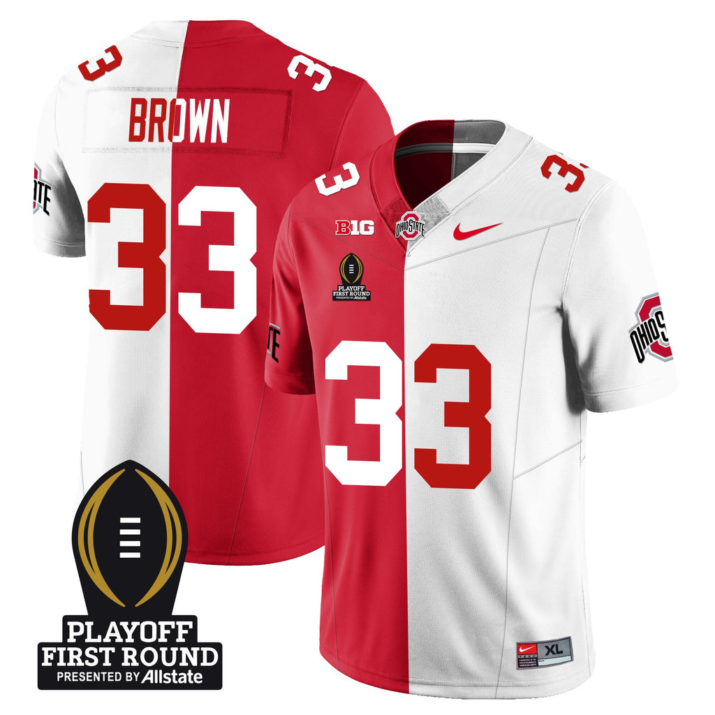 Men's Ohio State Buckeyes Football - Playoff First Round Patch - All Stitched