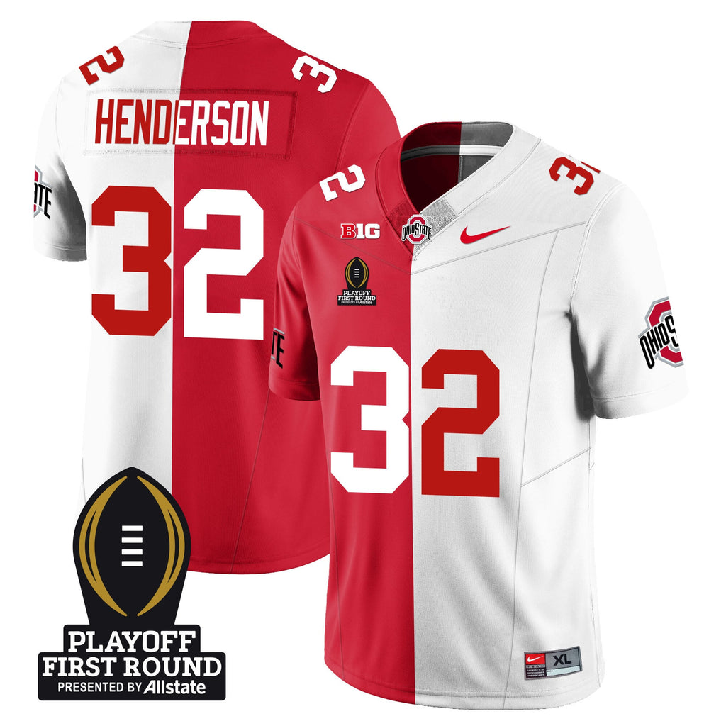 Men's Ohio State Buckeyes Football - Playoff First Round Patch - All Stitched