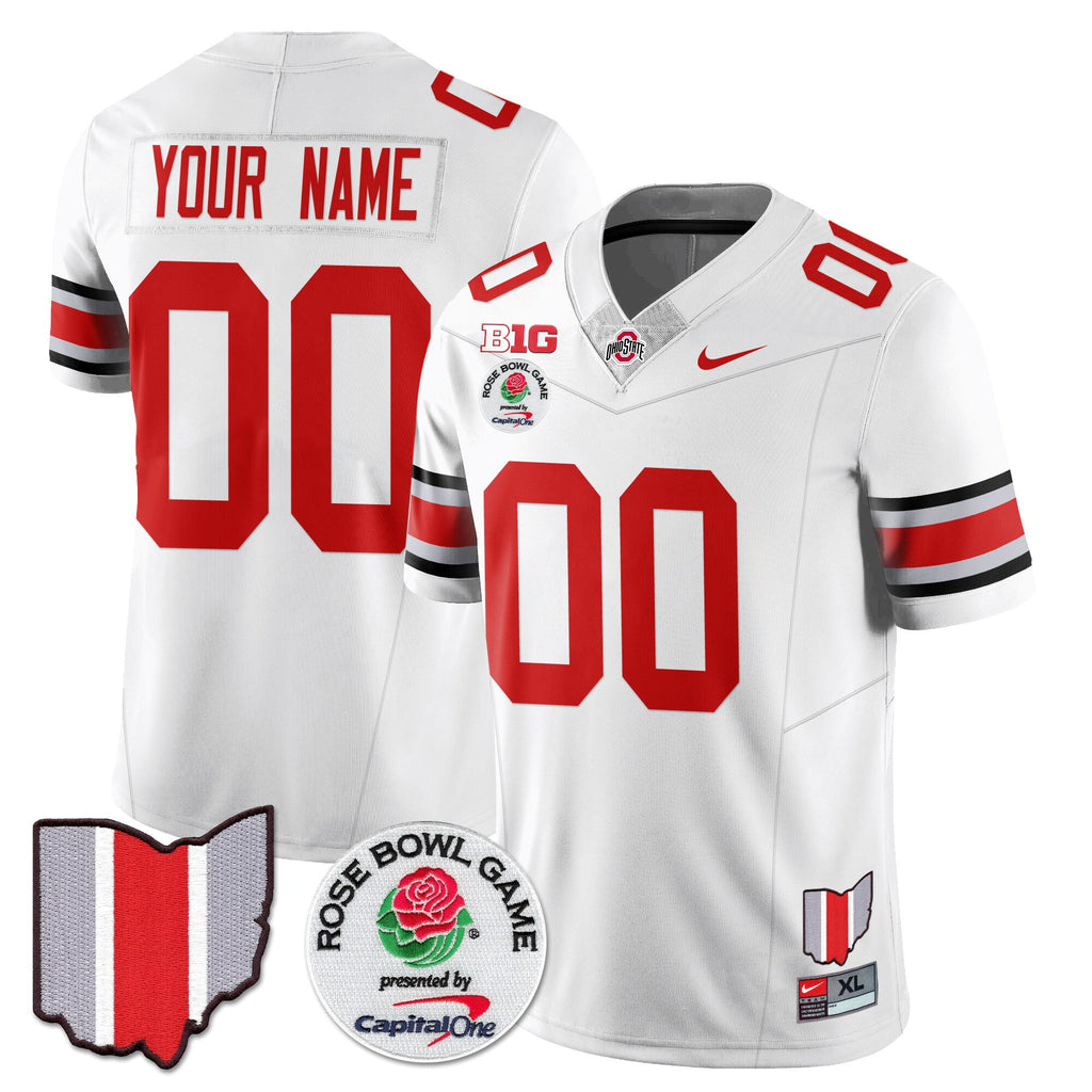 Custom Gender/Name Ohio State Buckeyes 2024 Rose Bowl Jersey N1 - All Stitched