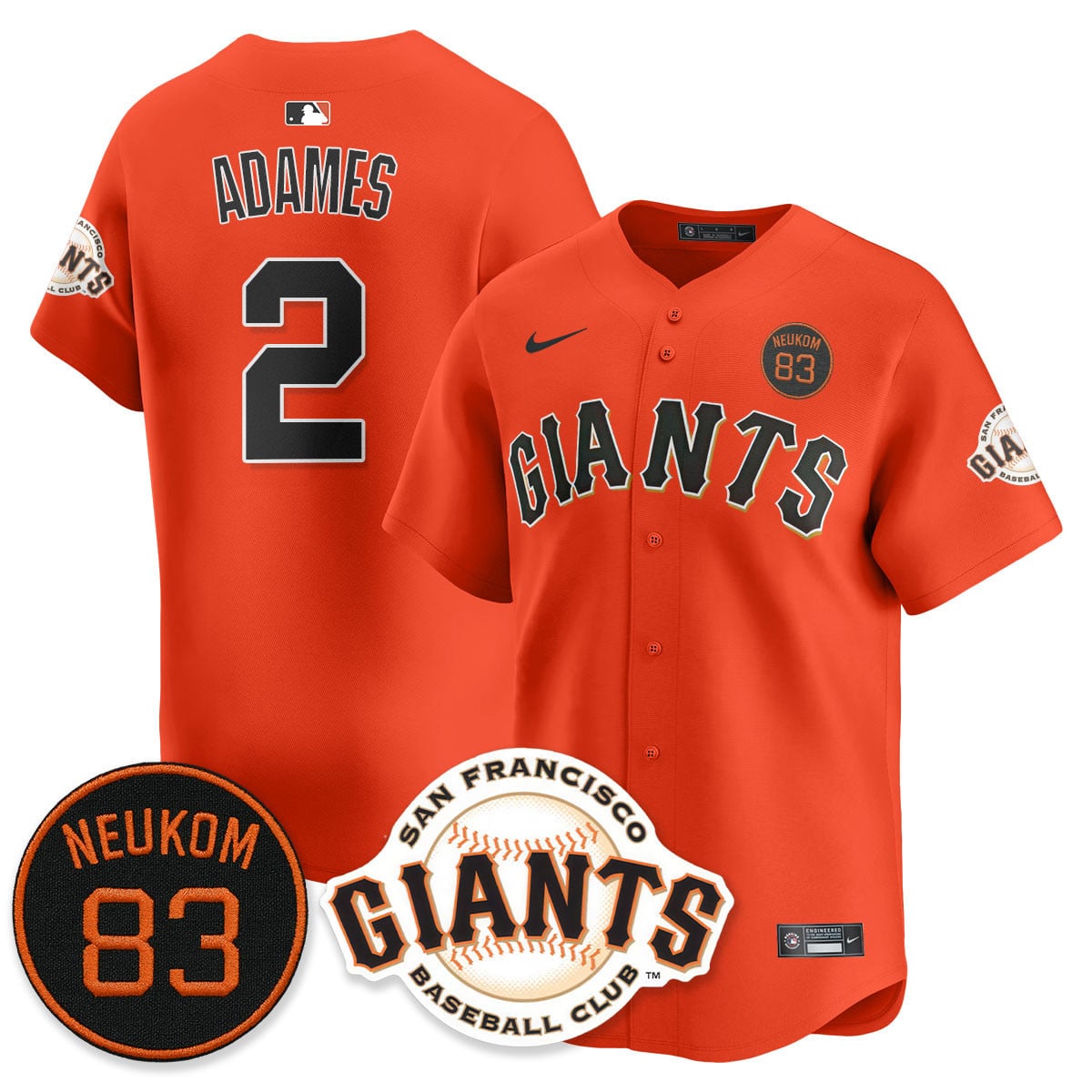 Men's San Francisco Giants Bill Neukom Memorial 2025 Jersey - All Stitched