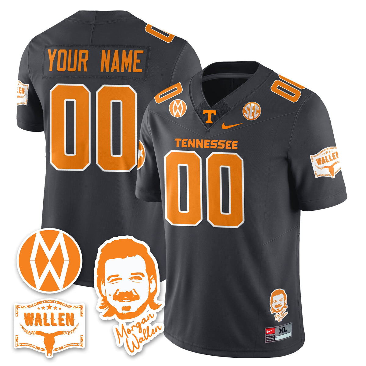 Men's Tennessee Volunteers Morgan Wallen 2025 Jersey - All Stitched