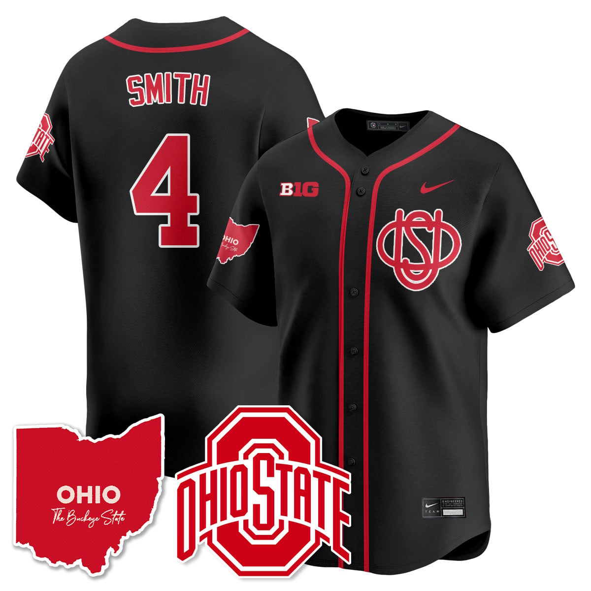 Men's Ohio State Buckeyes 2025 Wordmark Jersey - All Stitched