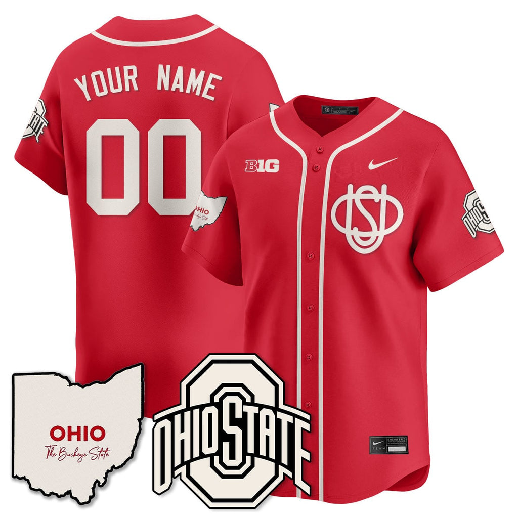 Men's Ohio State Buckeyes 2025 Wordmark Jersey - All Stitched