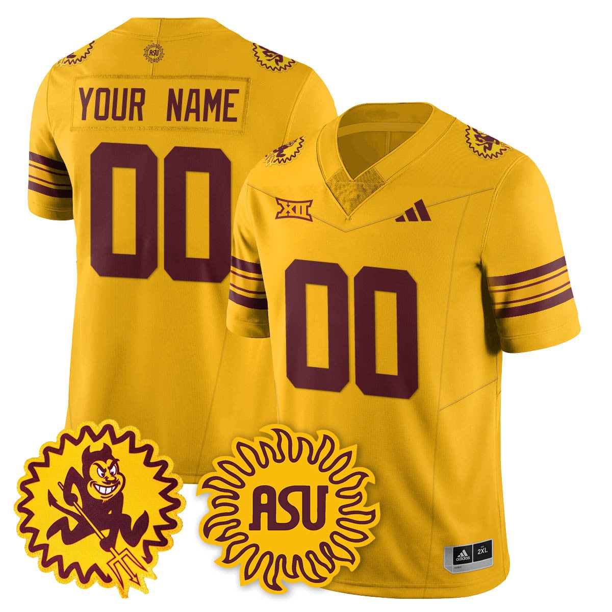 Men's Arizona State Sun Devils 1975 Throwback Uniform - All Stitched