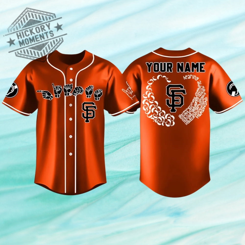 2025 Giants Deaf Hardofhearing Awareness Day Baseball Jersey