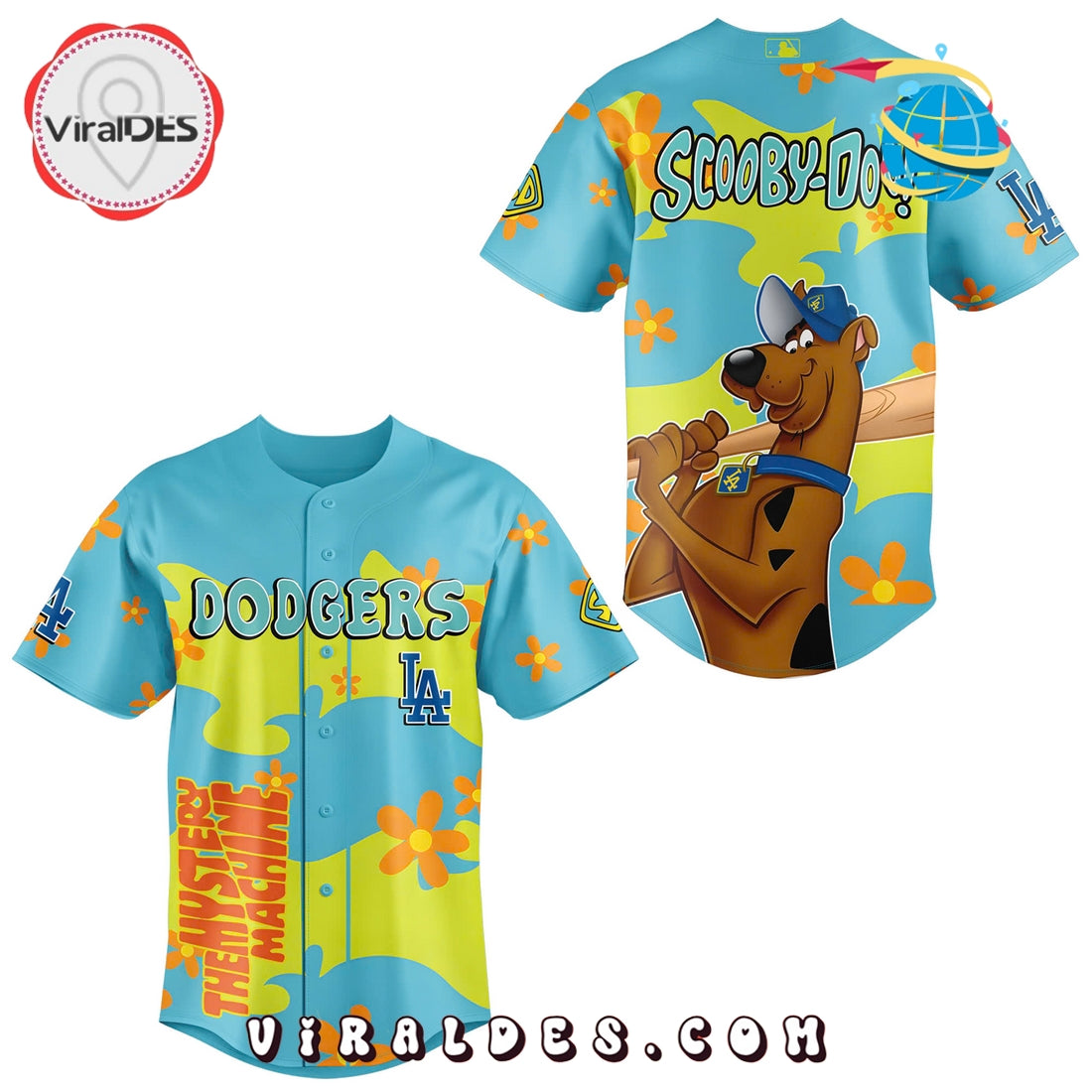 2025 LA Dodgers x Scooby Doo Baseball Jersey