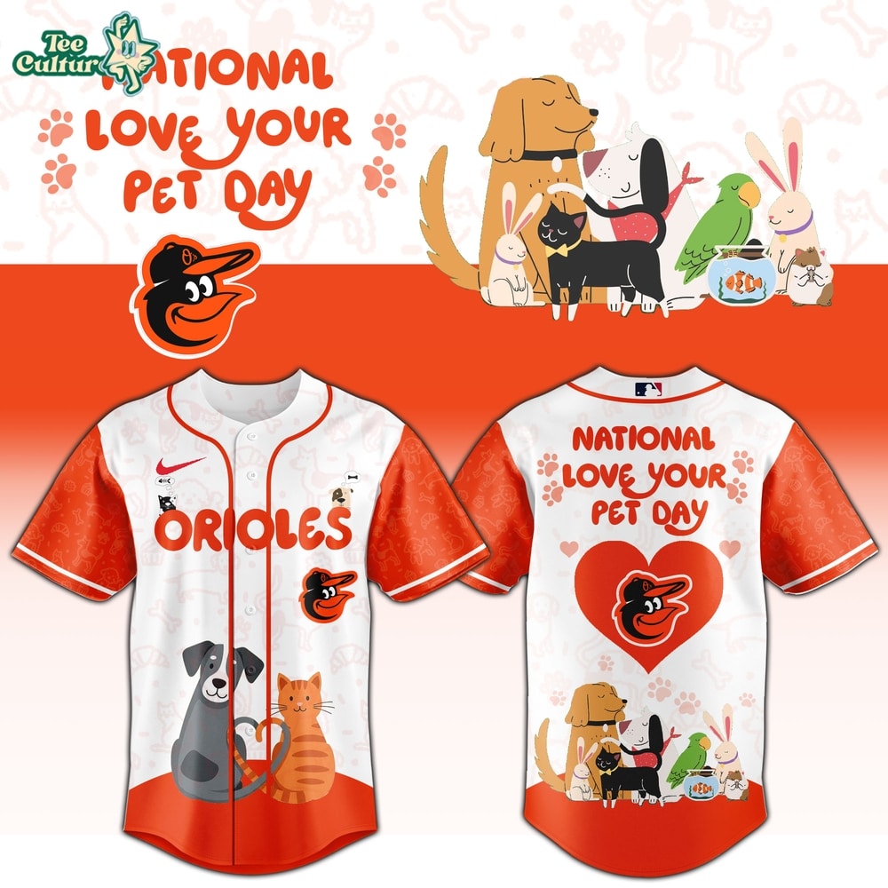 Baltimore Orioles National Love Your Pet Day 2026 Limited Release Jersey