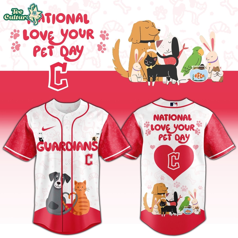 Cleveland Guardians National Love Your Pet Day 2026 Exclusive Baseball Jersey