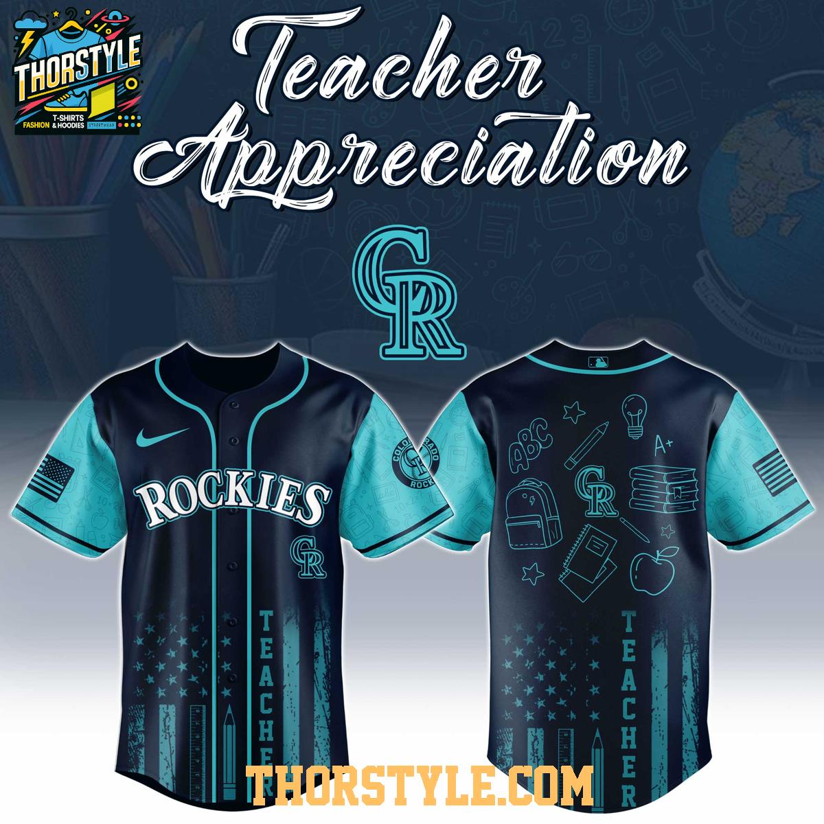 Colorado Rockies MLB Teacher Appreciation Day 2025 Baseball Jersey