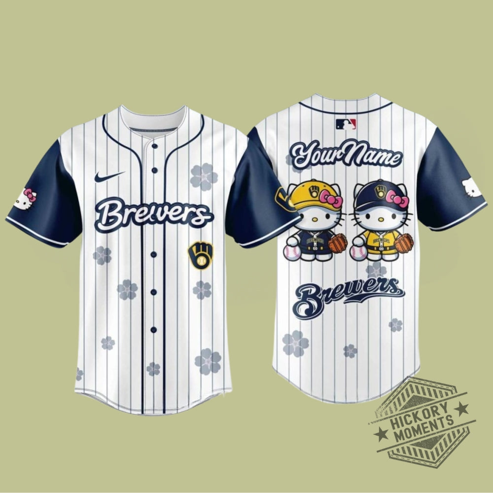 Milwaukee Brewers Hello Kitty Sanrio Friends Night 2026 Personalized Baseball Jersey