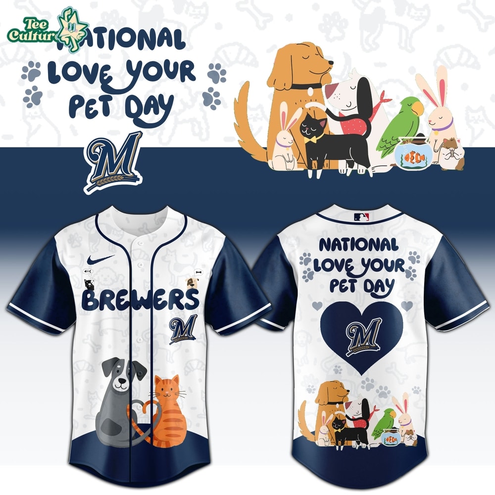 Milwaukee Brewers National Love Your Pet Day 2026 Limited Release Baseball Jersey