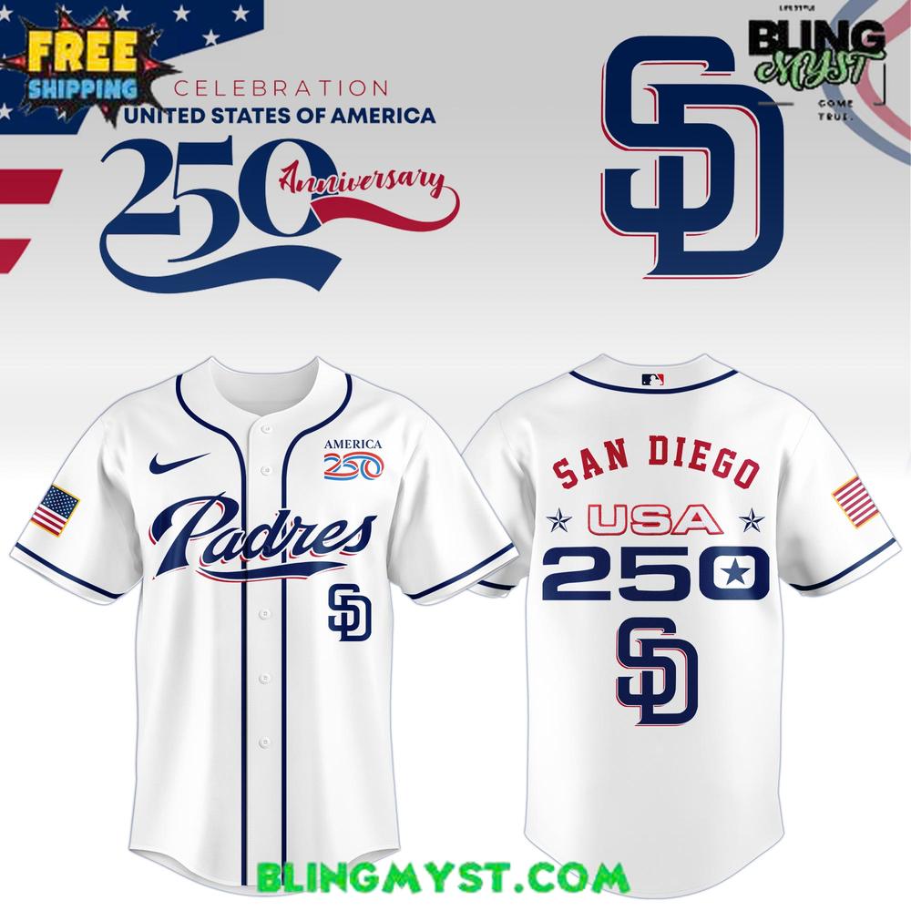 San Diego Padres 250th USA Of American Baseball Jersey