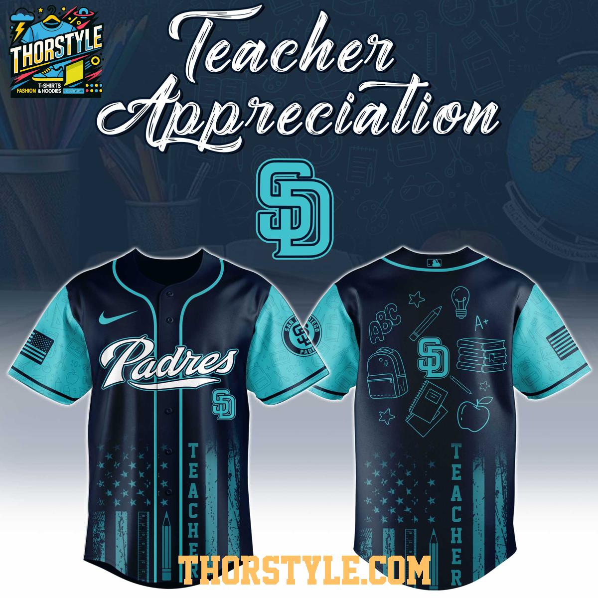 San Diego Padres MLB Teacher Appreciation Day 2025 Baseball Jersey