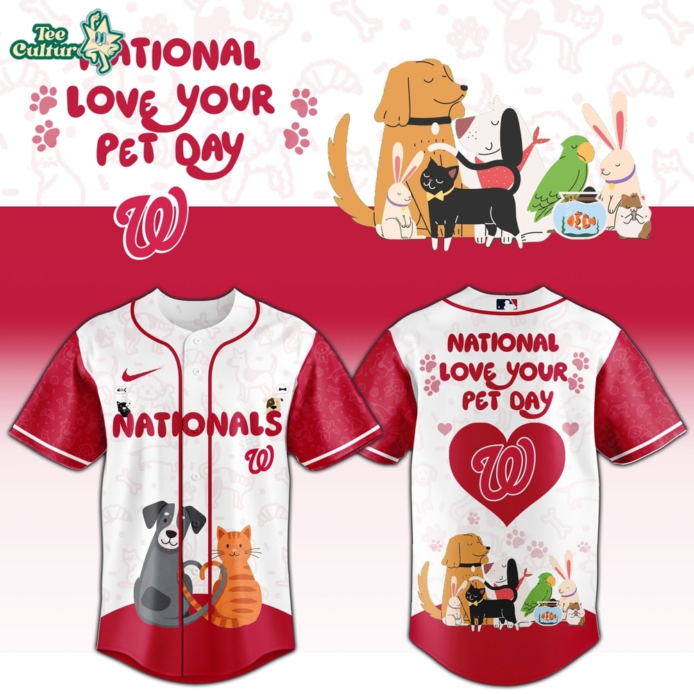 Washington Nationals National Love Your Pet Day 2026 Limited Edition Baseball Jersey