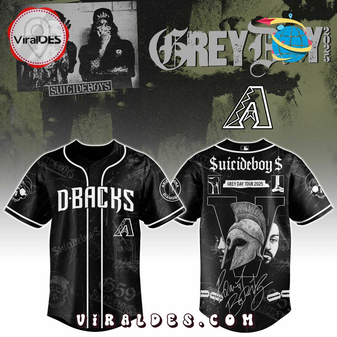 Arizona Diamondbacks MLB x Suicideboys G59 Baseball Jersey
