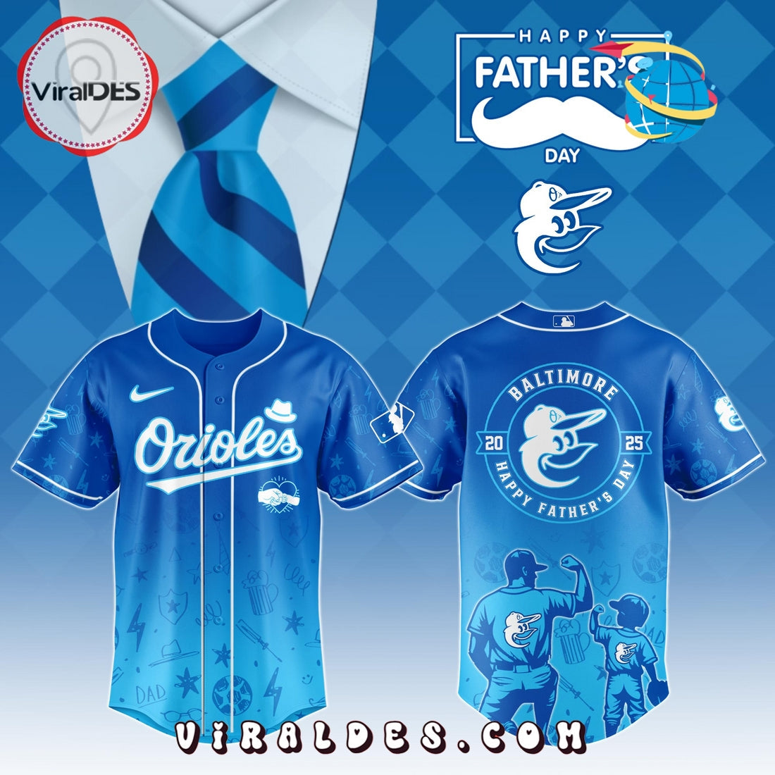 Baltimore Orioles Father's Day Baseball Jersey