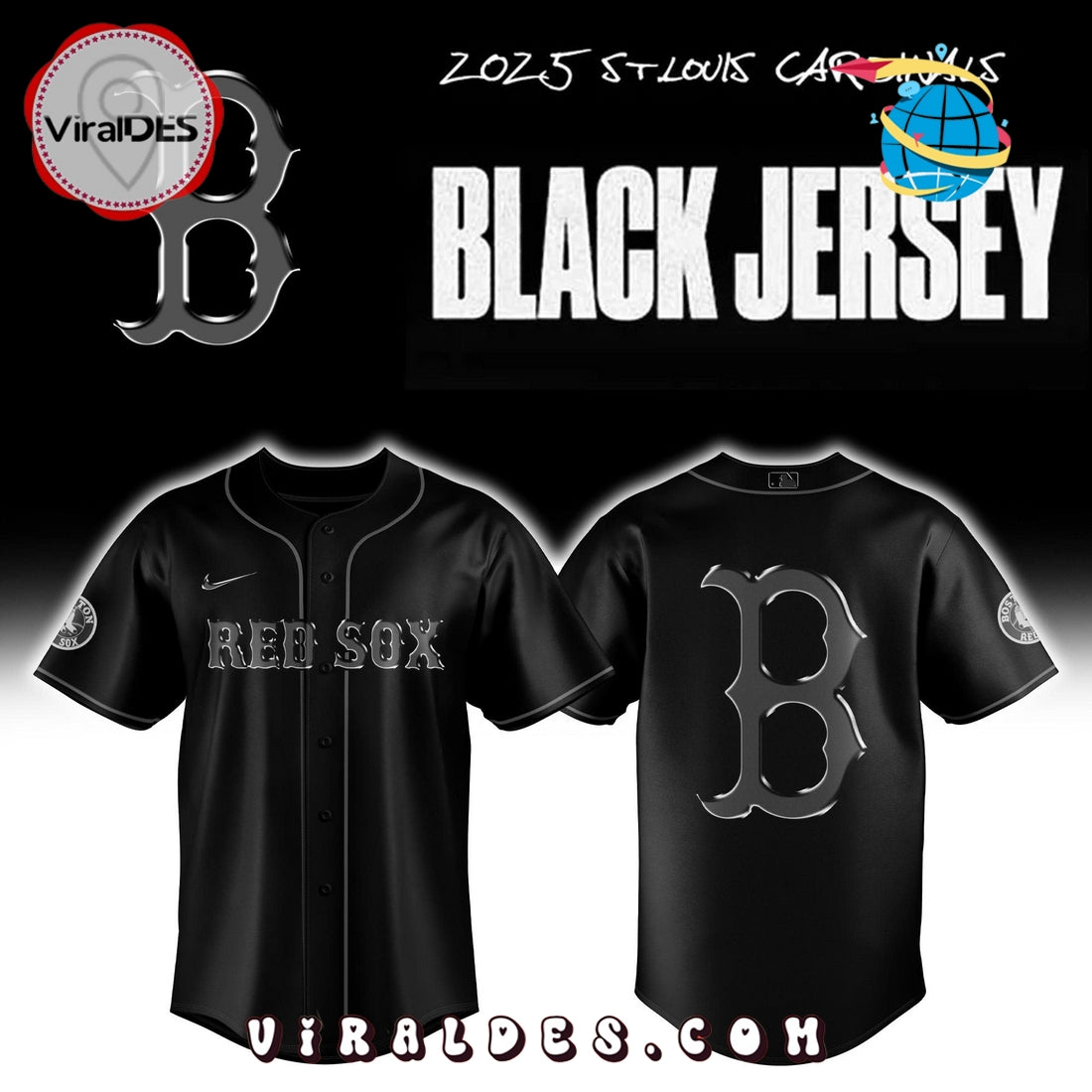 Boston Red Sox Back To Black Baseball Jersey