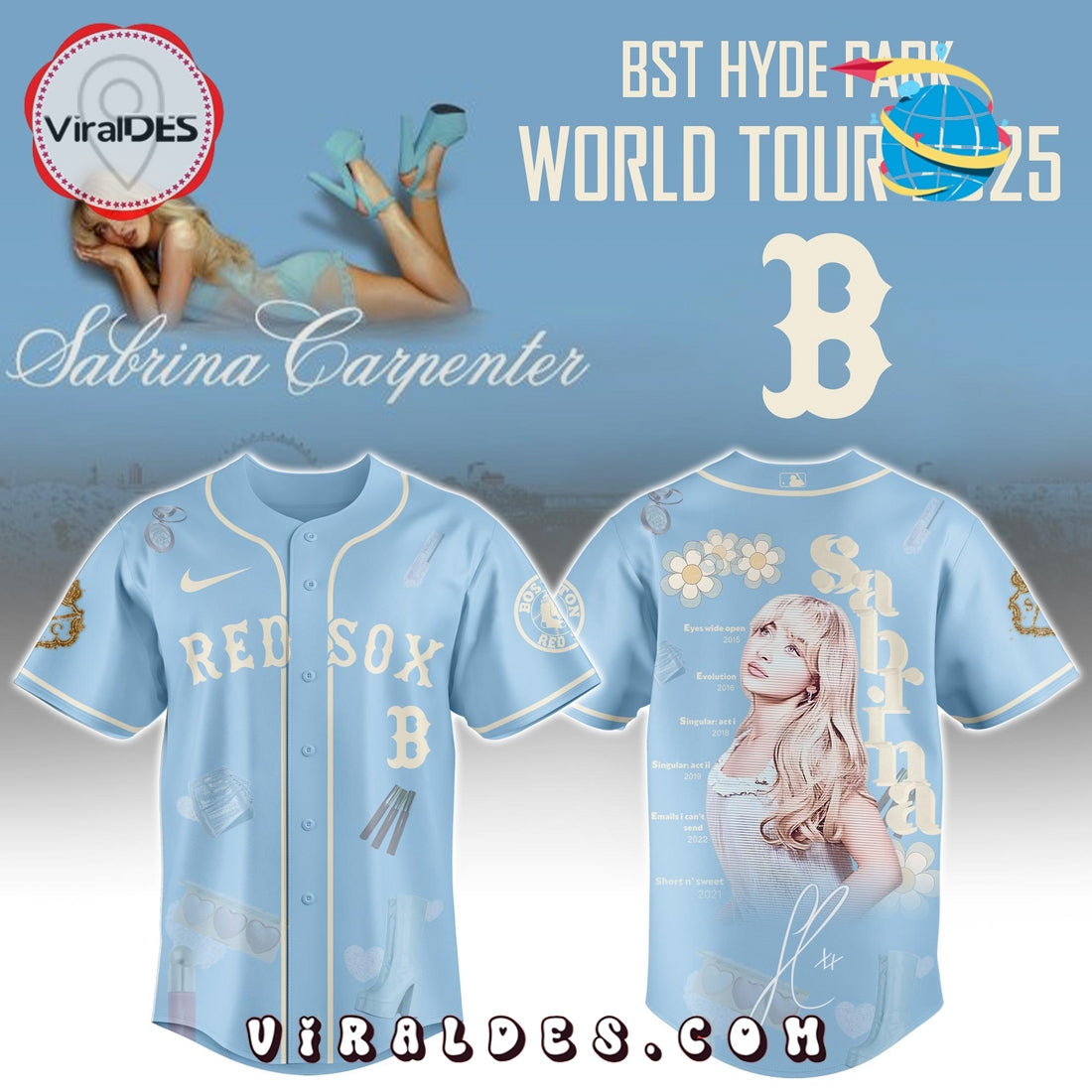 Boston Red Sox MLB x Sabrina Carpenter Baseball Jersey