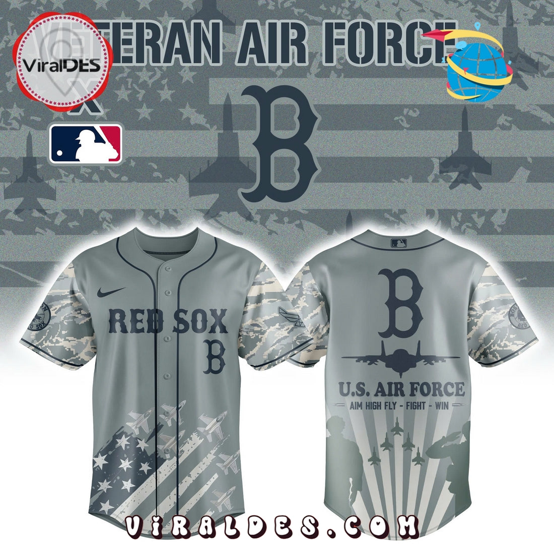Boston Red Sox x Veteran U.S Air Force Limited Baseball Jersey