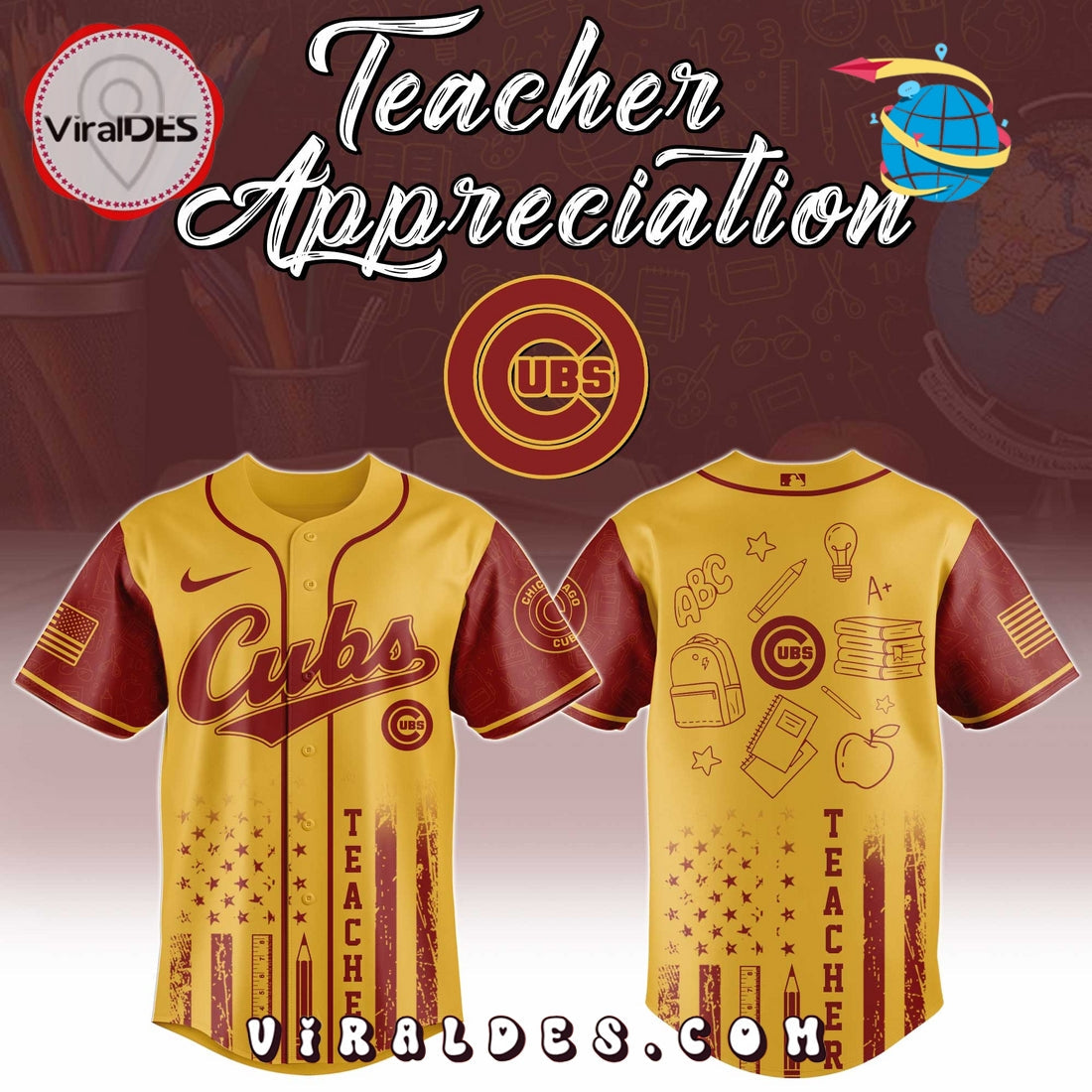 Chicago Cubs MLB x Teacher Appreciation Day Jersey
