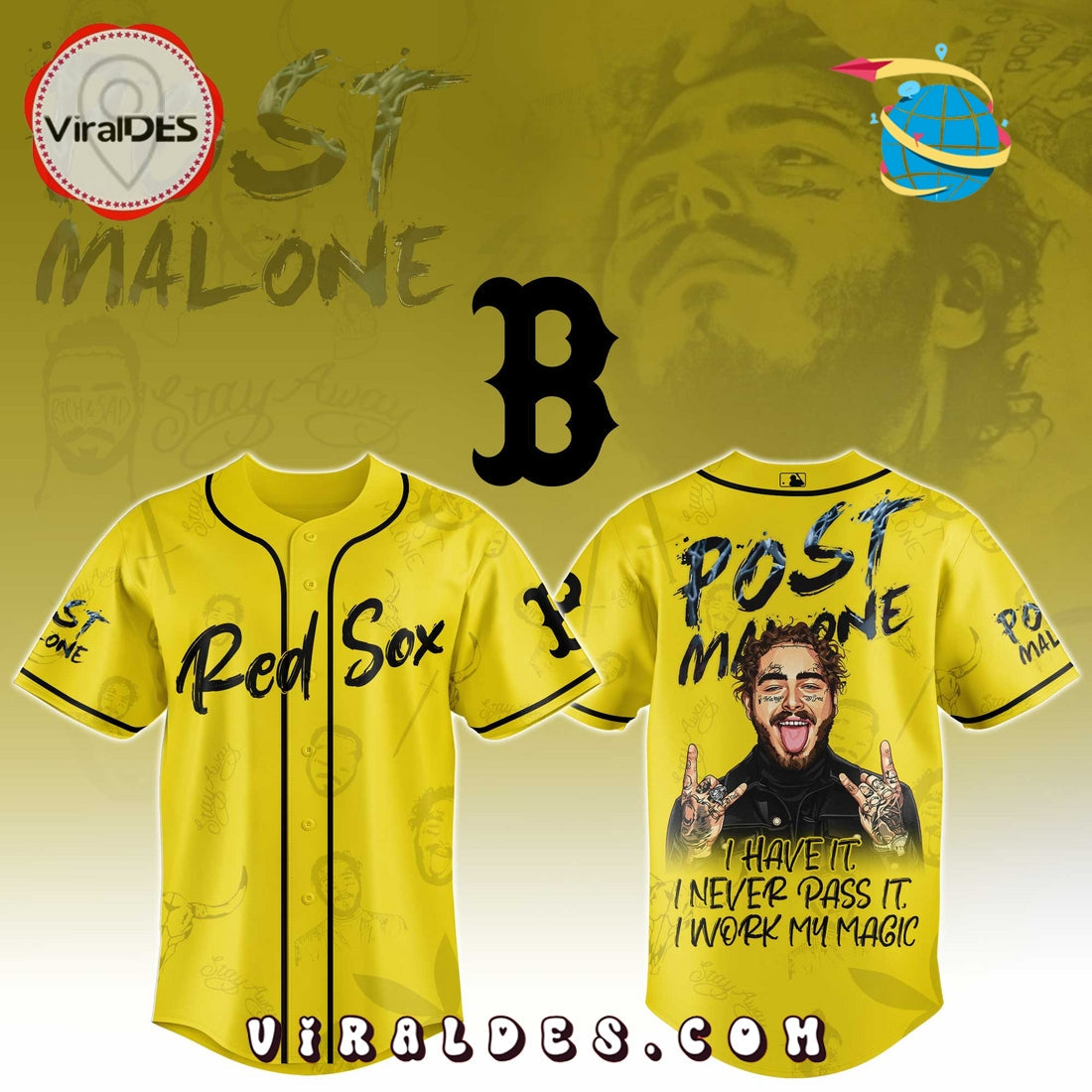 Chicago White Sox x Post Malone Tour Baseball Jersey