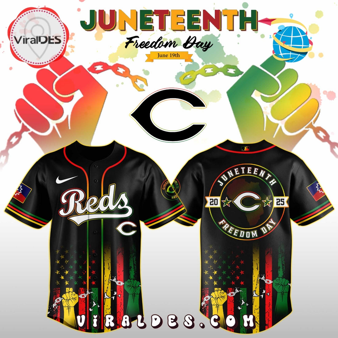Cincinnati Reds x Juneteenth Day Jersey