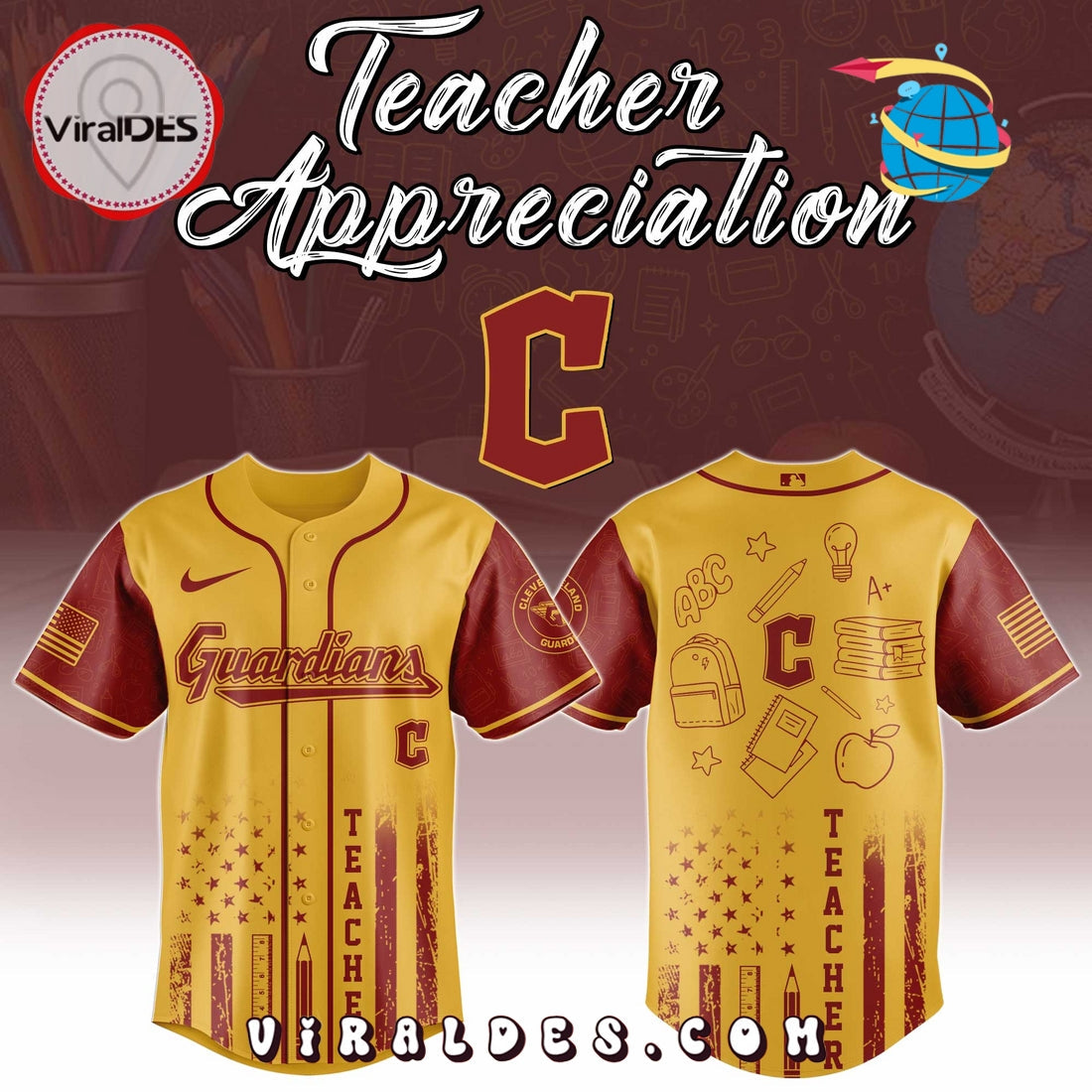 Cleveland Guardians MLB x Teacher Appreciation Day Jersey