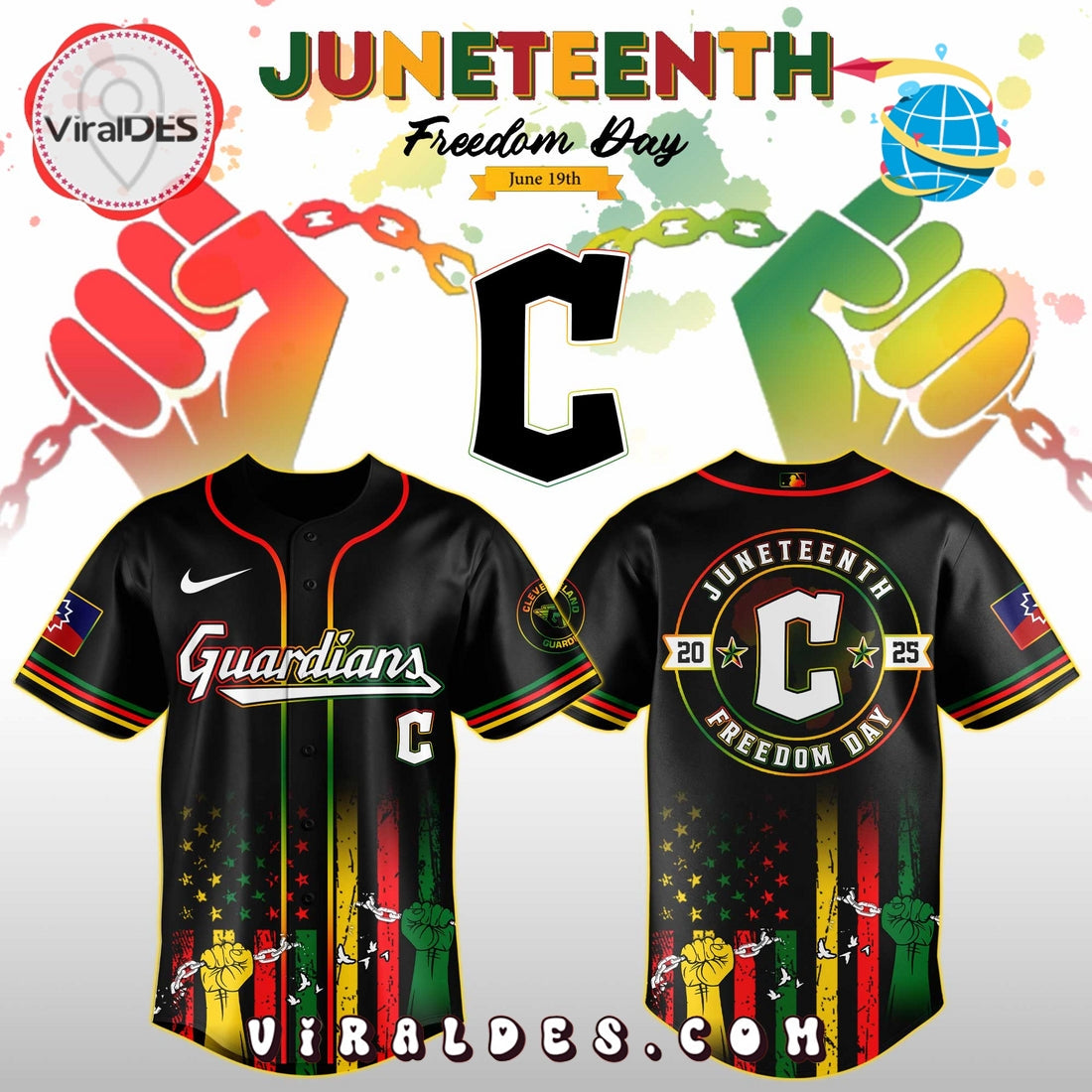 Cleveland Guardians x Juneteenth Day Jersey