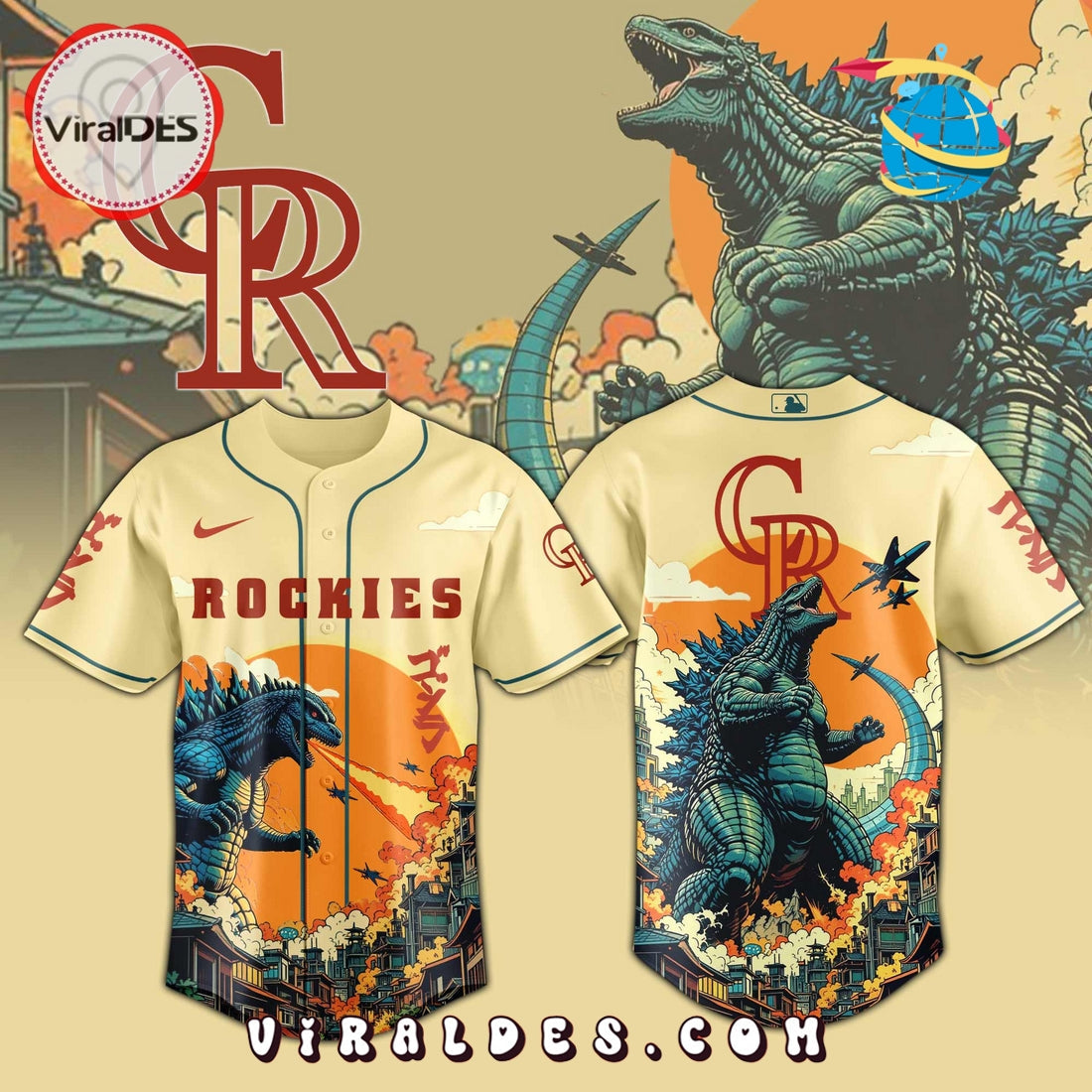Colorado Rockies Godzilla Limited Edition Jersey