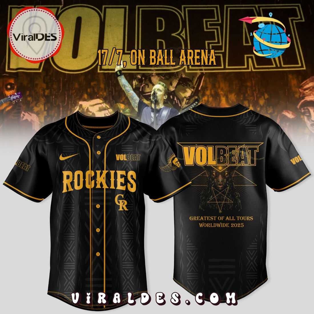 Colorado Rockies x VOLBEAT Greatest of All Tours Jersey