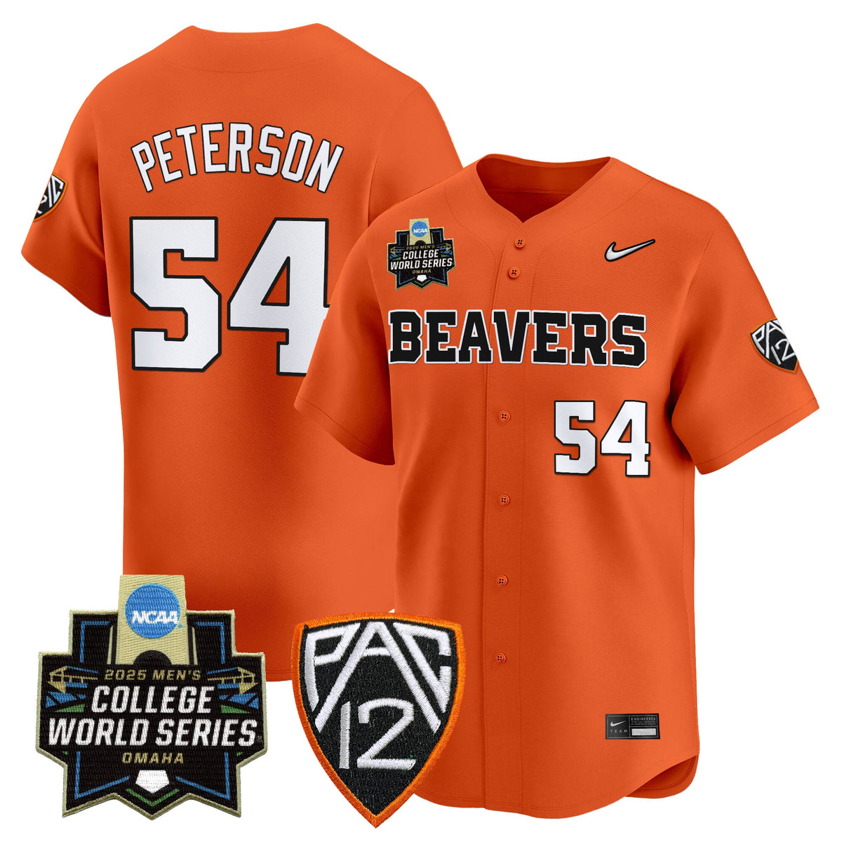 Men's Oregon State Beavers 2025 World Series Vapor Premier Limited Jersey - All Stitched