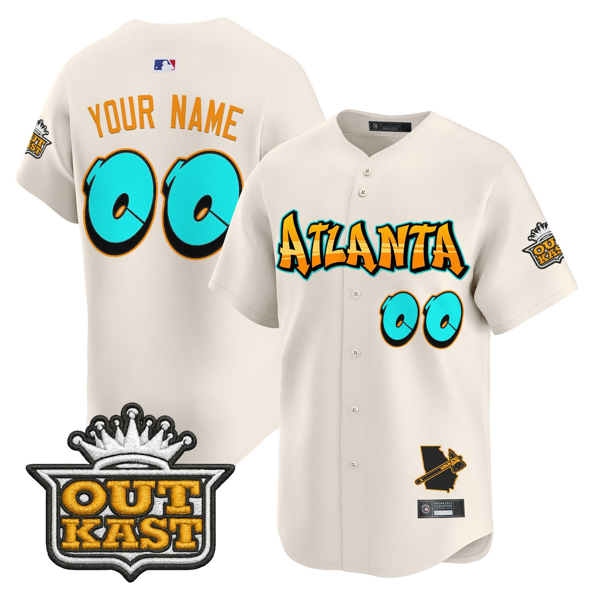 Atlanta Braves 'Graffiti A-Town Edition' Vapor Premier Limited Custom Jersey - All Stitched
