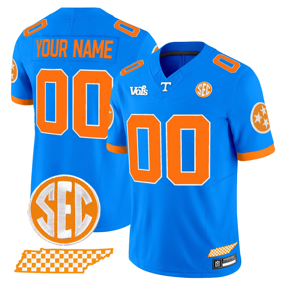 Tennessee Volunteers 'Blue Blaze Edition' Vapor Limited Custom Jersey - All Stitched