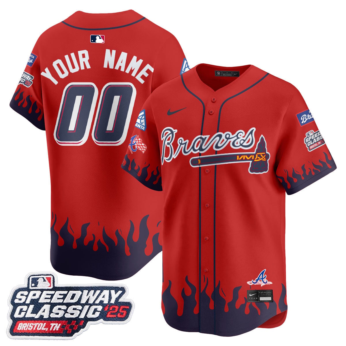 Atlanta Braves 2025 Speedway Classic Limited Custom Jersey V2 - All Stitched