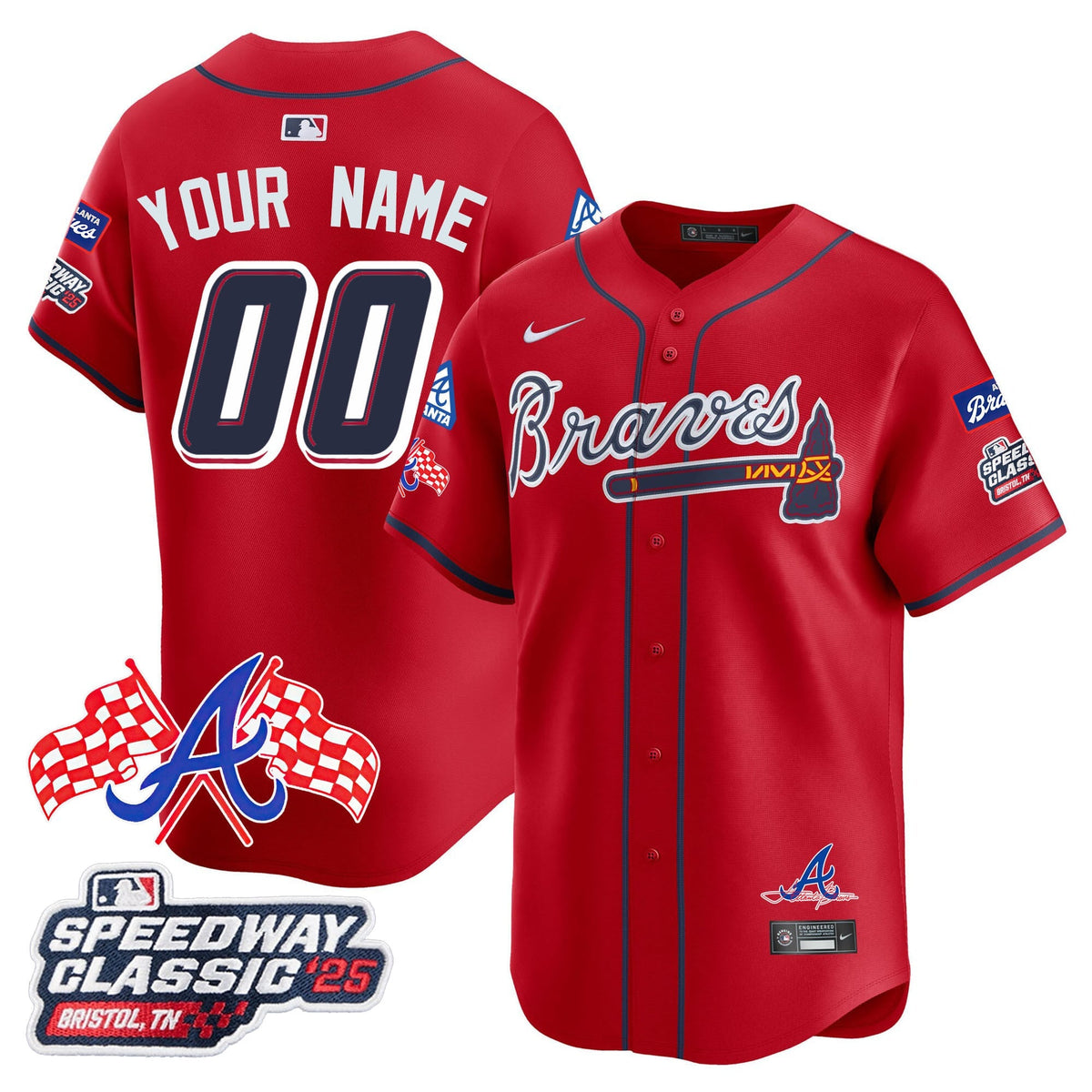 Atlanta Braves 2025 Speedway Classic Limited Custom Jersey V1 - All Stitched