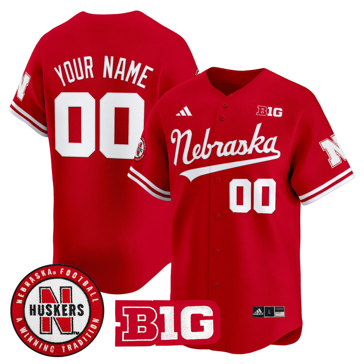 Nebraska Cornhuskers 2025 Vapor Baseball Custom Jersey - All Stitched