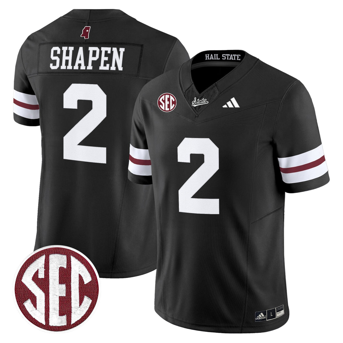 Men's Mississippi State Bulldogs 'Dark Mode' Vapor Limited Jersey - All Stitched