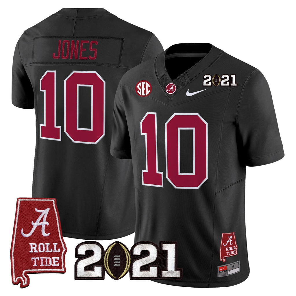 Men's Alabama Crimson Tide '2021 CFP National Championship' Vapor Limited Jersey - Alabama Map - All Stitched