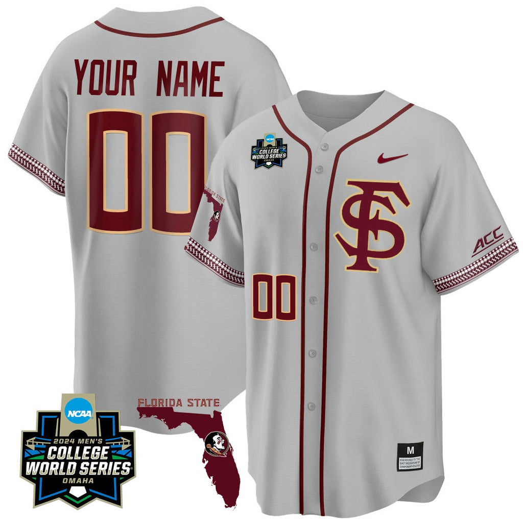 Custom Florida State Seminoles 2024 College World Series Vapor Premier Limited Jersey V2 - All Stitched