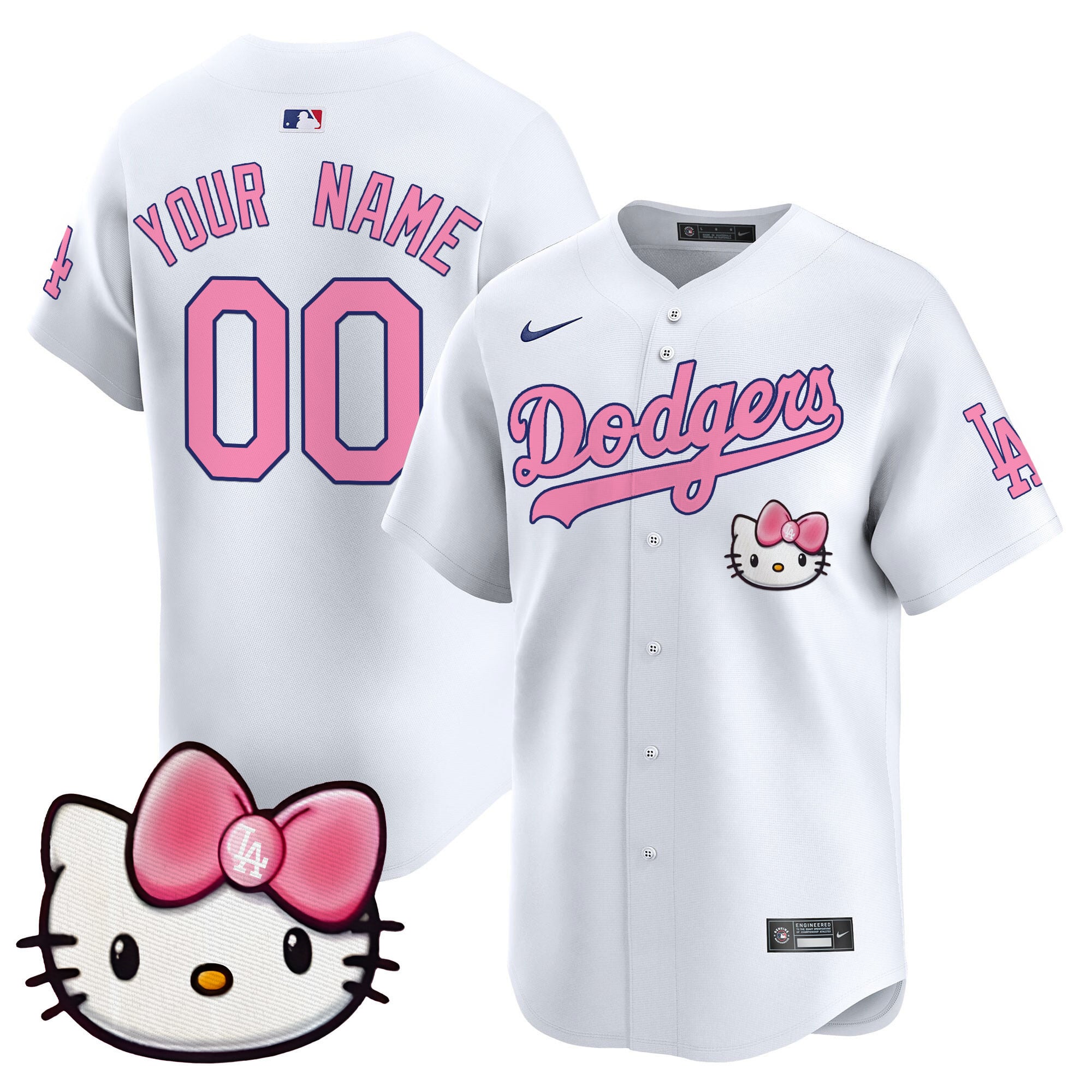 Dodgers 2025 Hello Kitty Vapor Premier Limited Custom Jersey  All Stitched