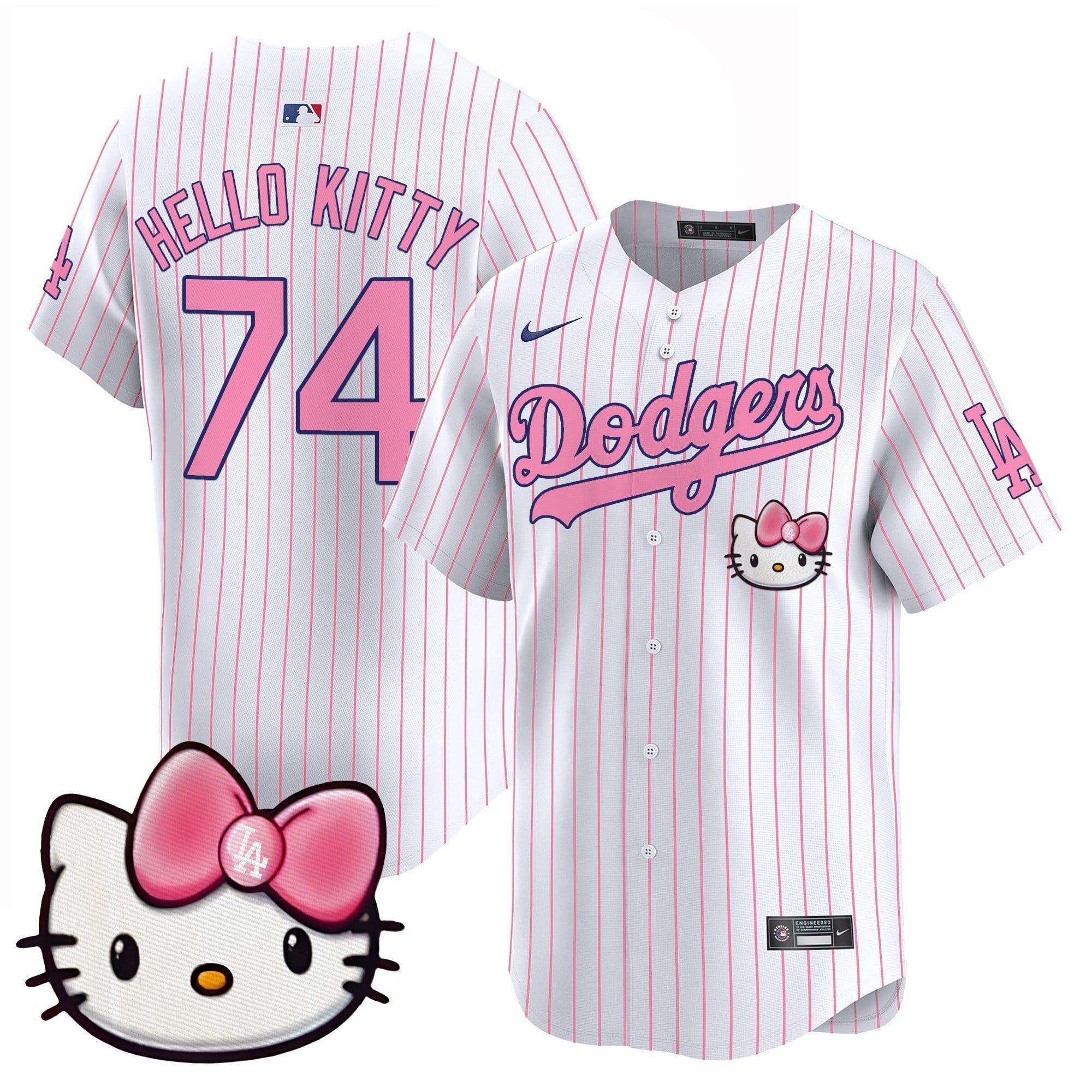 Unisex Dodgers 2025 Hello Kitty Vapor Premier Limited Jersey  All Stitched